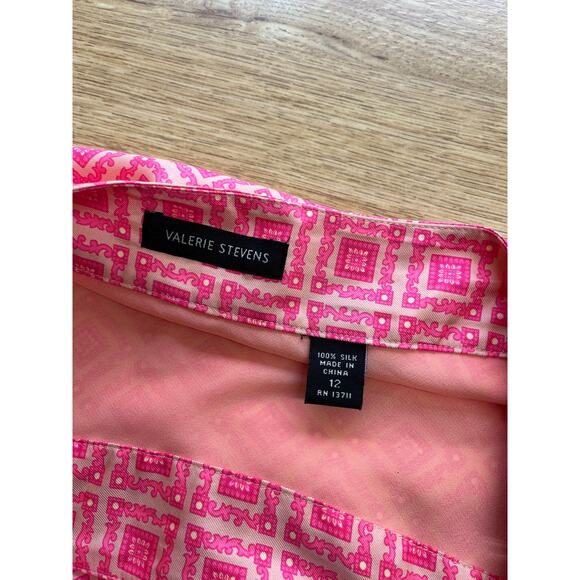 Vintage Valarie Stevens Y2K 90s Feminine 100% Silk Skirt Size 12 - Picture 7 of 7